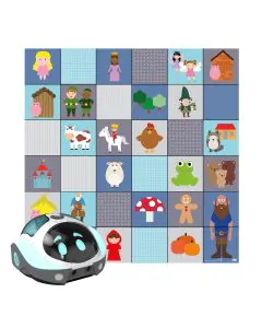 Loti-Bot Programming Robot with Fairy Tale Mat Bundle Pack - Educational STEAM Scratch Block-Based Coding Robot