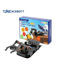 ACEBOTT QD022 ESP32 4-DOF Programmable Robot Arm Car Kit for Arduino Smart Robot Car Set for Learning Education Automation Kits. 