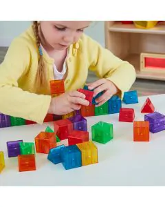 See-Inside Magnetic Block. EY10702. A set of translucent, brightly coloured, magnetic building blocks